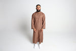 Load image into Gallery viewer, Long Sleeve Thobe - Sahara Brown
