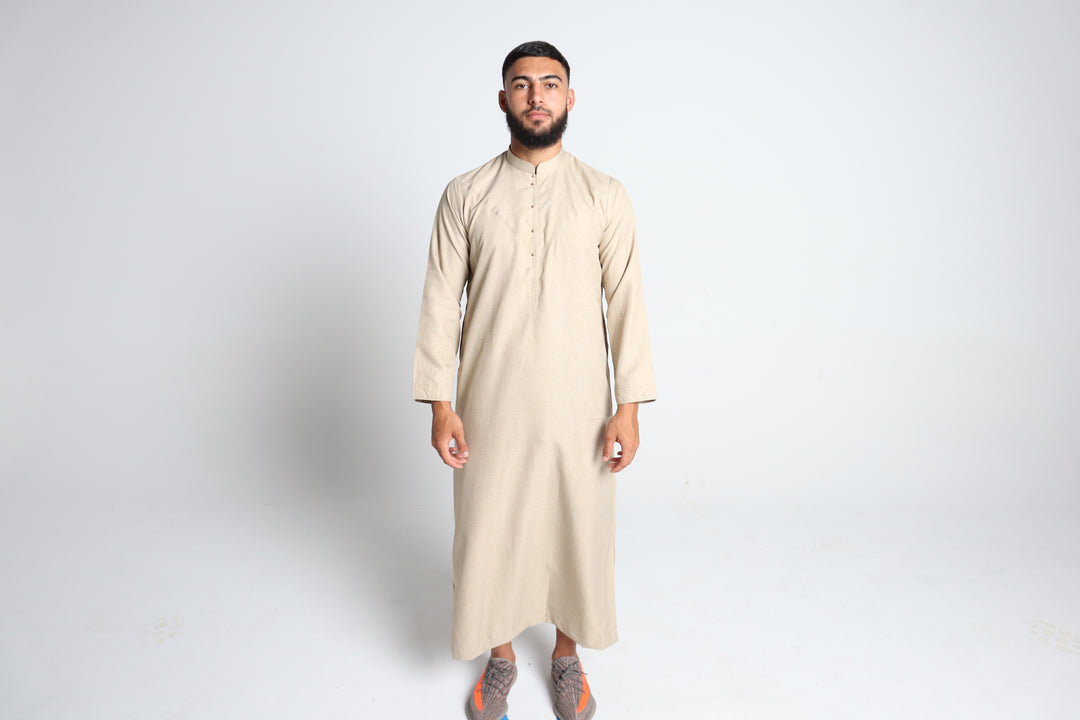 Long Sleeve Thobe - Moroccan Sand