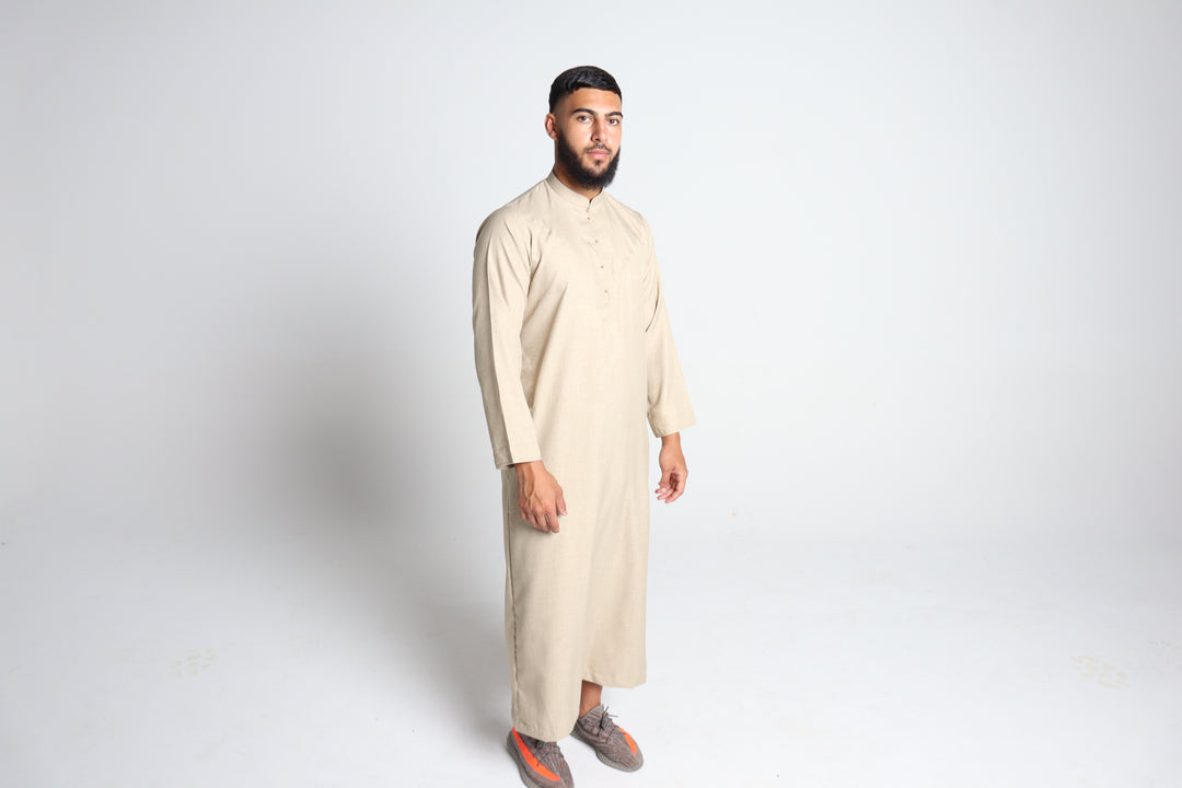 Long Sleeve Thobe - Moroccan Sand