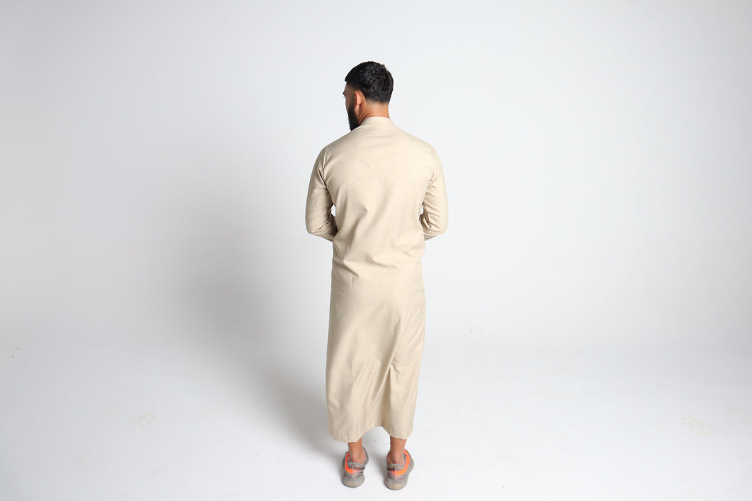 Long Sleeve Thobe - Moroccan Sand