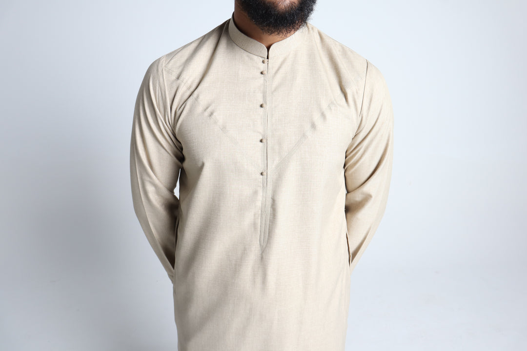 Long Sleeve Thobe - Moroccan Sand